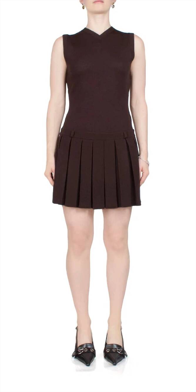 NEW SANDY LIANG millie dress in brown